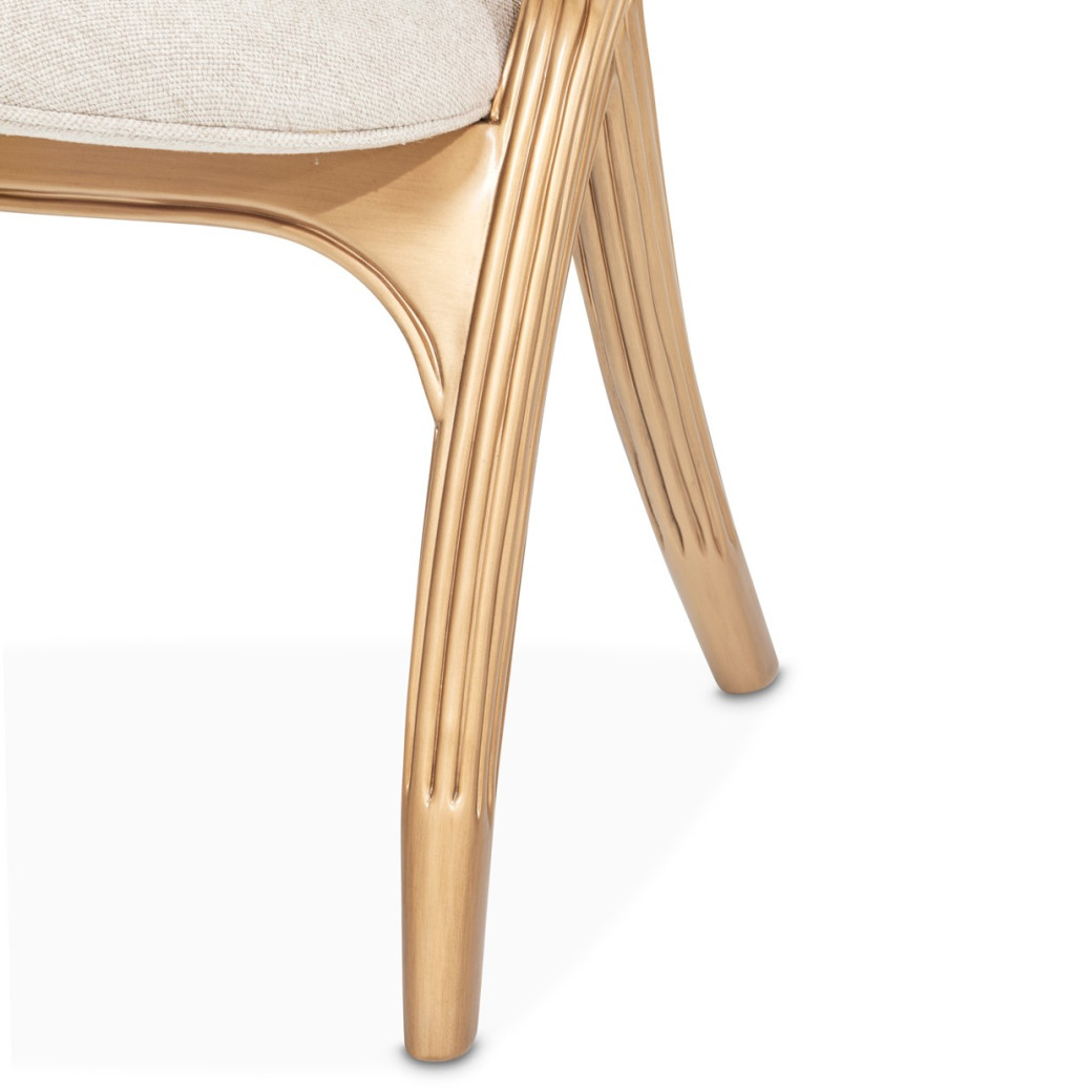 Vanity Chair Warm Pecan Camellia Field Collection by Michael Amini  9090244-400