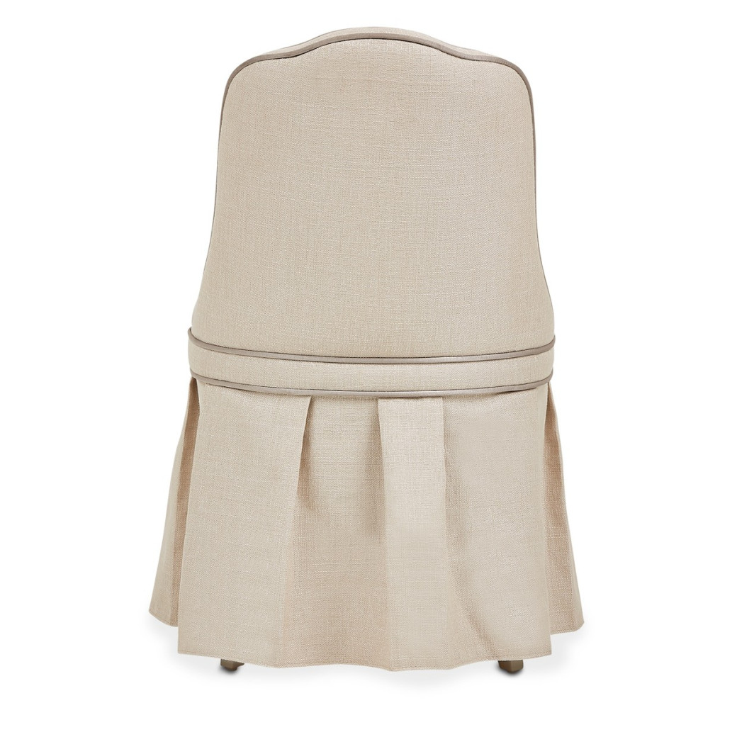 Tufted Vanity Chair Villa Cherie Hazelnut Collection By Michael Amini  N9008804R-000