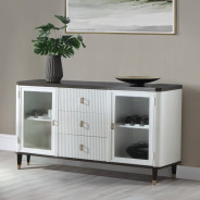 DN02958 Server White & Brown Finish Carena Collection by Acme Furniture