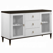 DN02958 Server White & Brown Finish Carena Collection by Acme Furniture