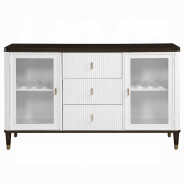 DN02958 Server White & Brown Finish Carena Collection by Acme Furniture
