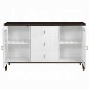 DN02958 Server White & Brown Finish Carena Collection by Acme Furniture