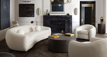 Pascal Collection 1Pc Sofa Modern & Clean Design Bone Textured Boucle Fabric By Diamond Sofa