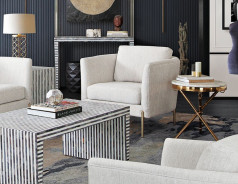 Lane Collection Sofa Modern & Clean Design in Cream Fabric By Diamond Sofa