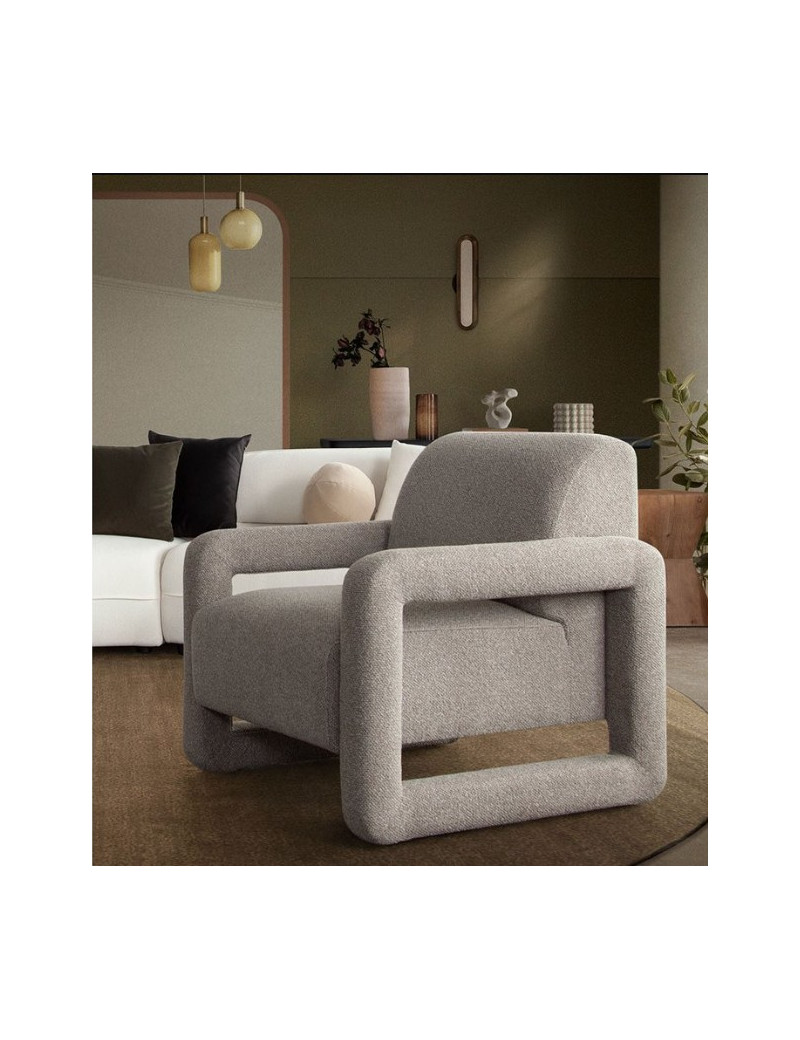 Larson Collection Sofa Modern & Clean Design in Light Barley Fabric By Diamond Sofa