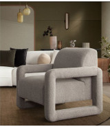 Larson Collection Sofa Modern & Clean Design in Light Barley Fabric By Diamond Sofa