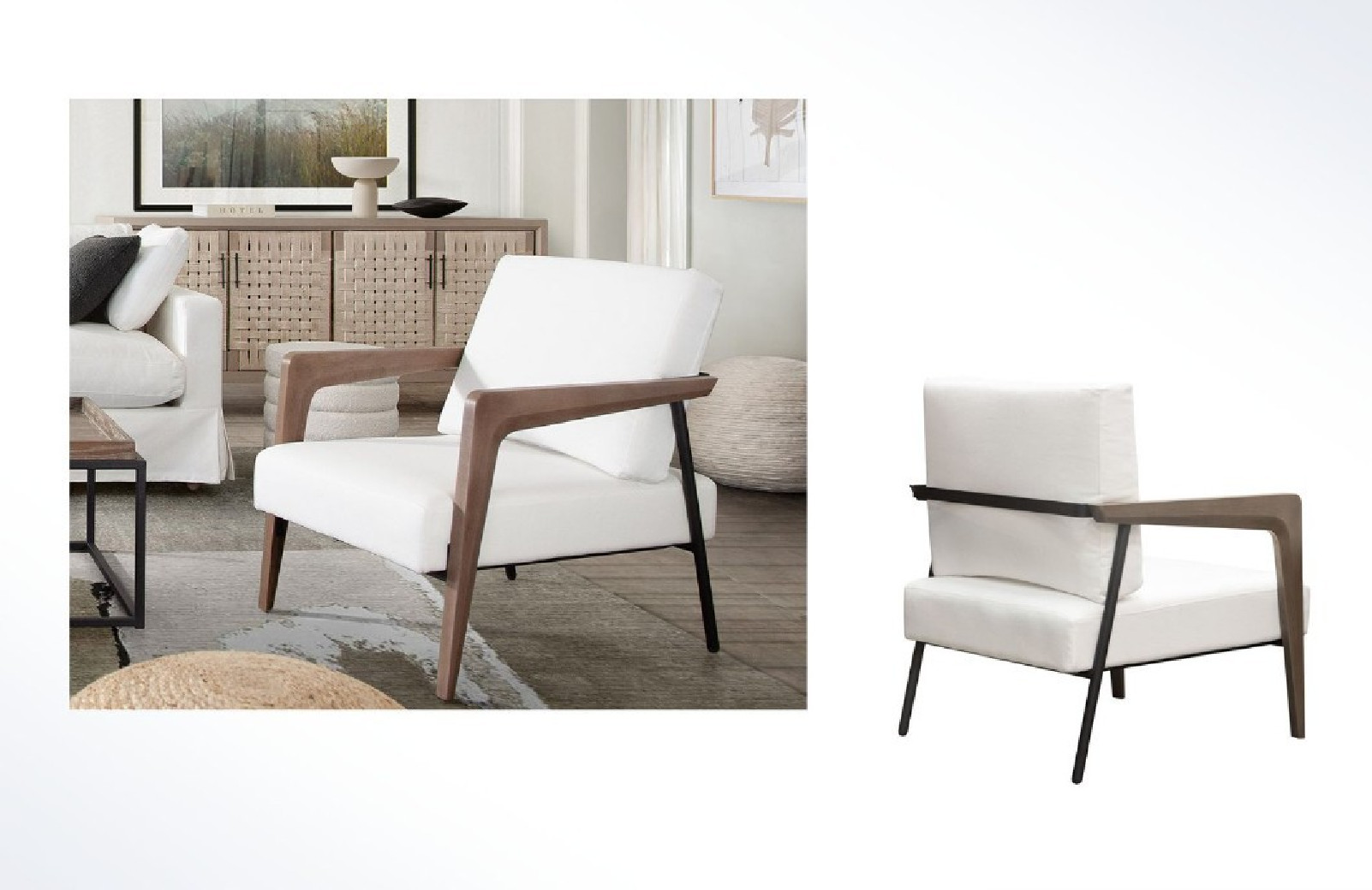 Savannah Collection Sofa Modern & Clean Design in Sand Natural Linen by Diamond Sofa
