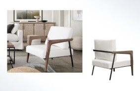Savannah Collection Sofa Modern & Clean Design in Sand Natural Linen by Diamond Sofa