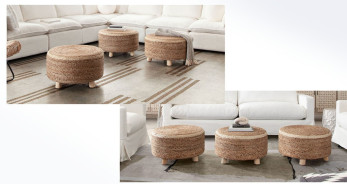 Savannah Collection Sofa Modern & Clean Design in Sand Natural Linen by Diamond Sofa