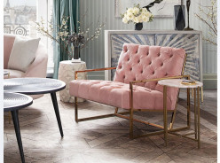 Venus Collection Sofa Modern & Clean Design in Cream Fabric By Diamond Sofa
