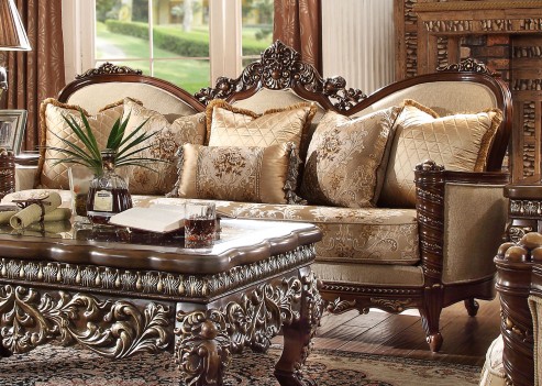 HD 92 Homey Design upholstery living room set Victorian