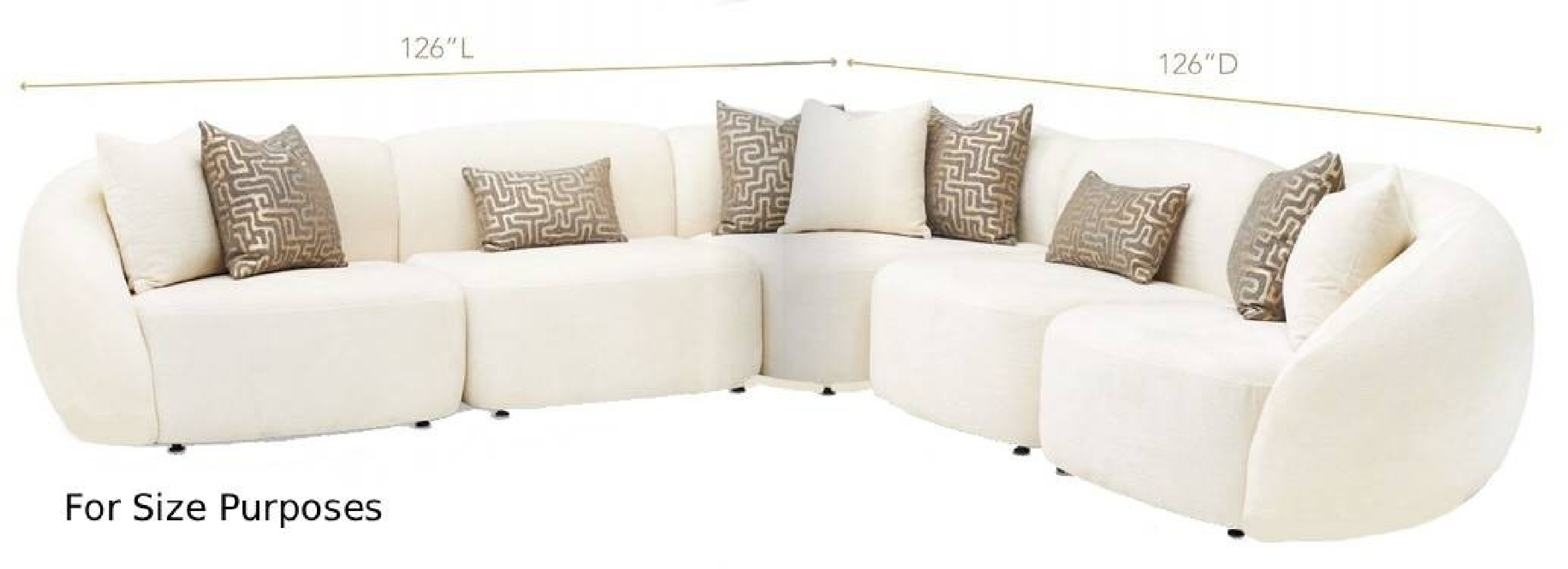 5 PC Sectional Set Le Montreaux Collection By Michael Amini. LFR-MTRX5PC-GNA-000