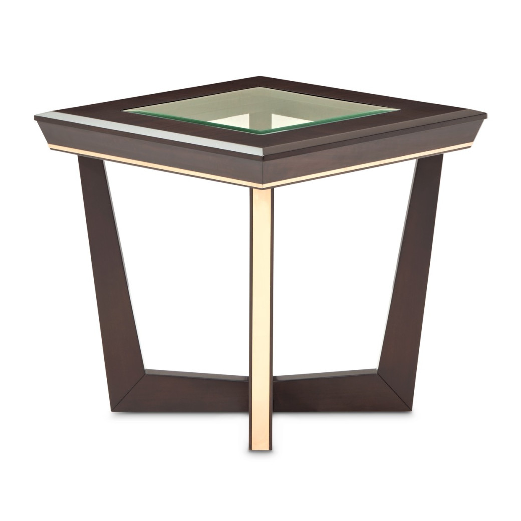 End Table Espresso Finish Belmont Place Collection By Michael Amini  N9085202-409