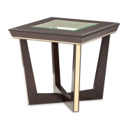 End Table Espresso Finish Belmont Place Collection By Michael Amini  N9085202-409