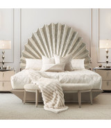 Eastern King Fan Bed Fantosini Silver Collection by Michael Amini 9091000QN3-834