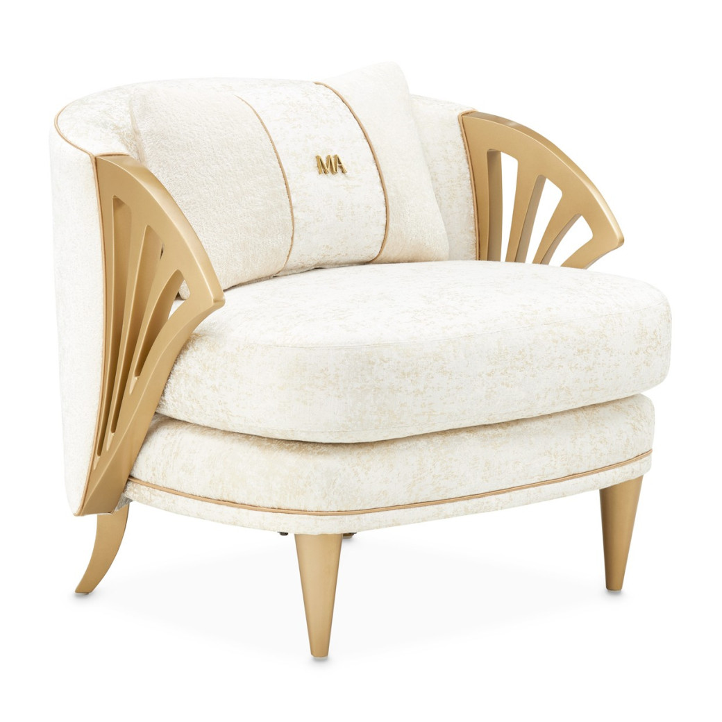 Accent Chair Starlight Light Champagne Light Terrazza Collection By Michael Amini 9092834-STRLT-124