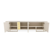 LFR-LSBN081-140 Media Cabinet Silken Matte Cream Lisbon Collection By Michael Amini