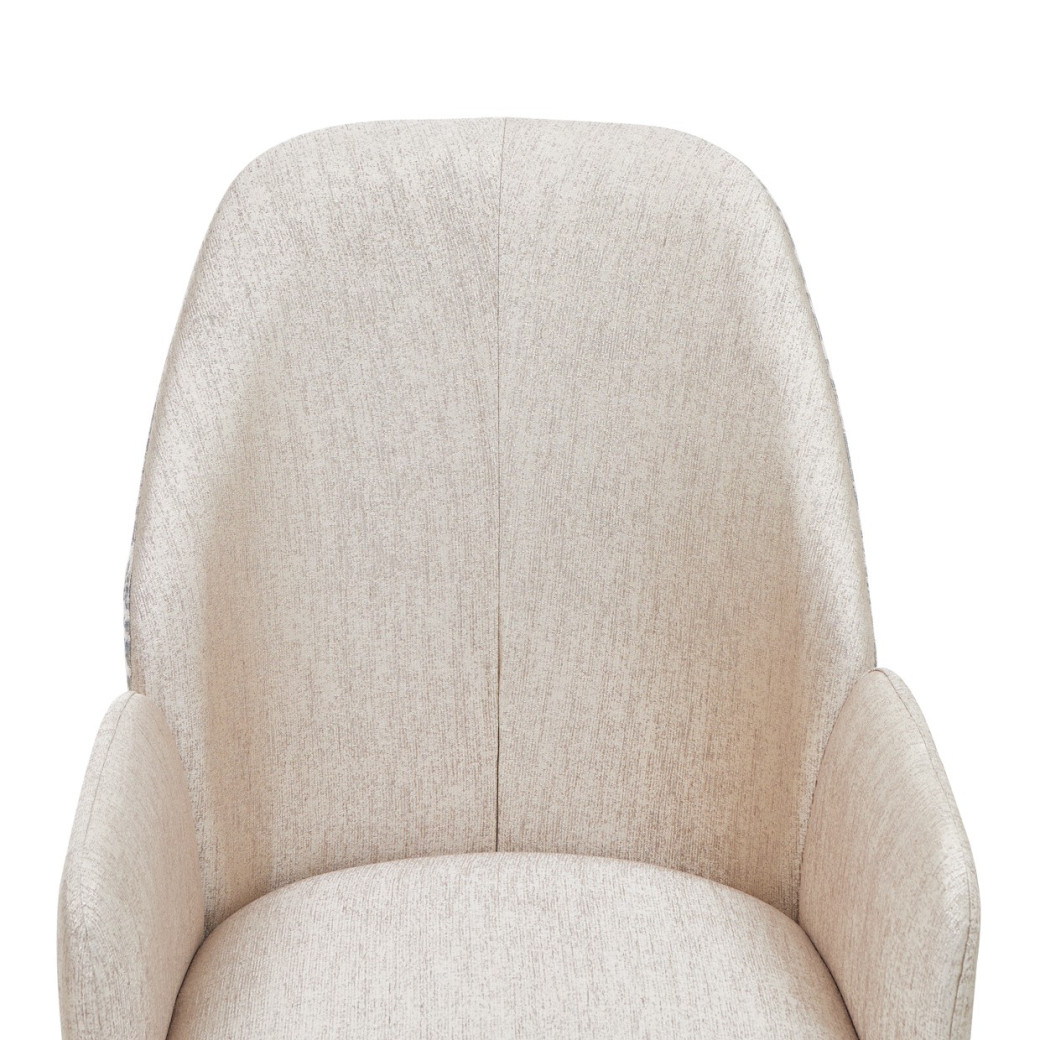 7PC Dining Set Lisbon Collection Silken Matte Cream Finish By Michael Amini LFR-LSBN002-140