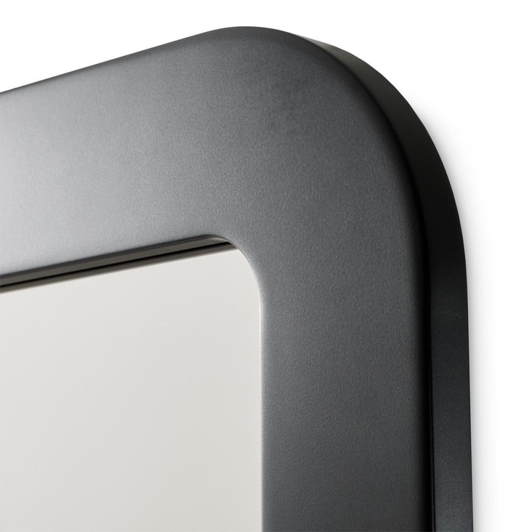 Wall Mirror Lisbon Collection Silken Matte Black Finish By Michael Amini LFR-LSBN260-826
