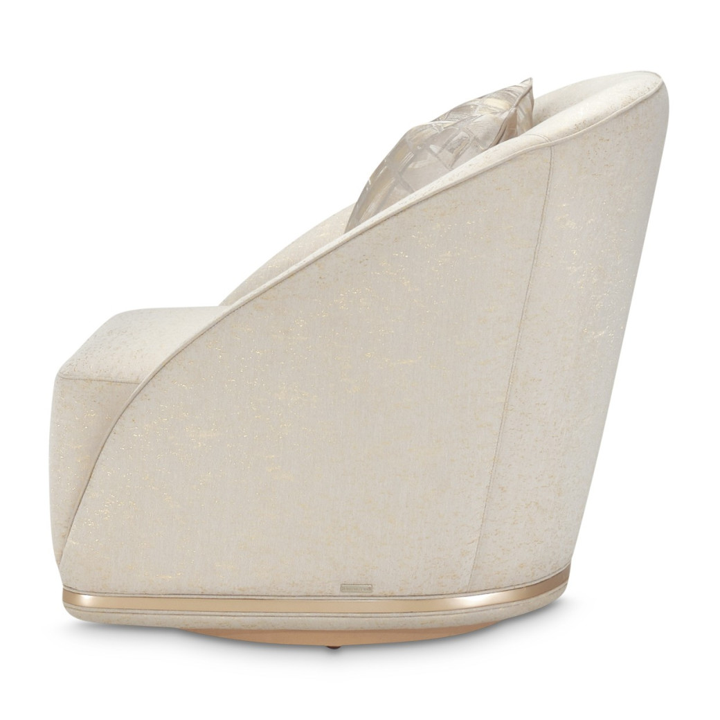 La Rachelle Swivel Chair Gold Rush MdChampagne By Michael Amini.9034839-GDRSH-136