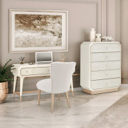 2 PC Vanity Desk Mirror & Stool La Rachelle Collection By Michael Amini