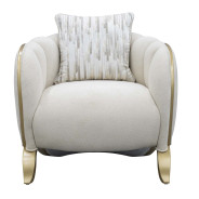Matching Accent Chair Light Champagne Scotts Square Collection by Michael Amini 9097835-CNSLK-124