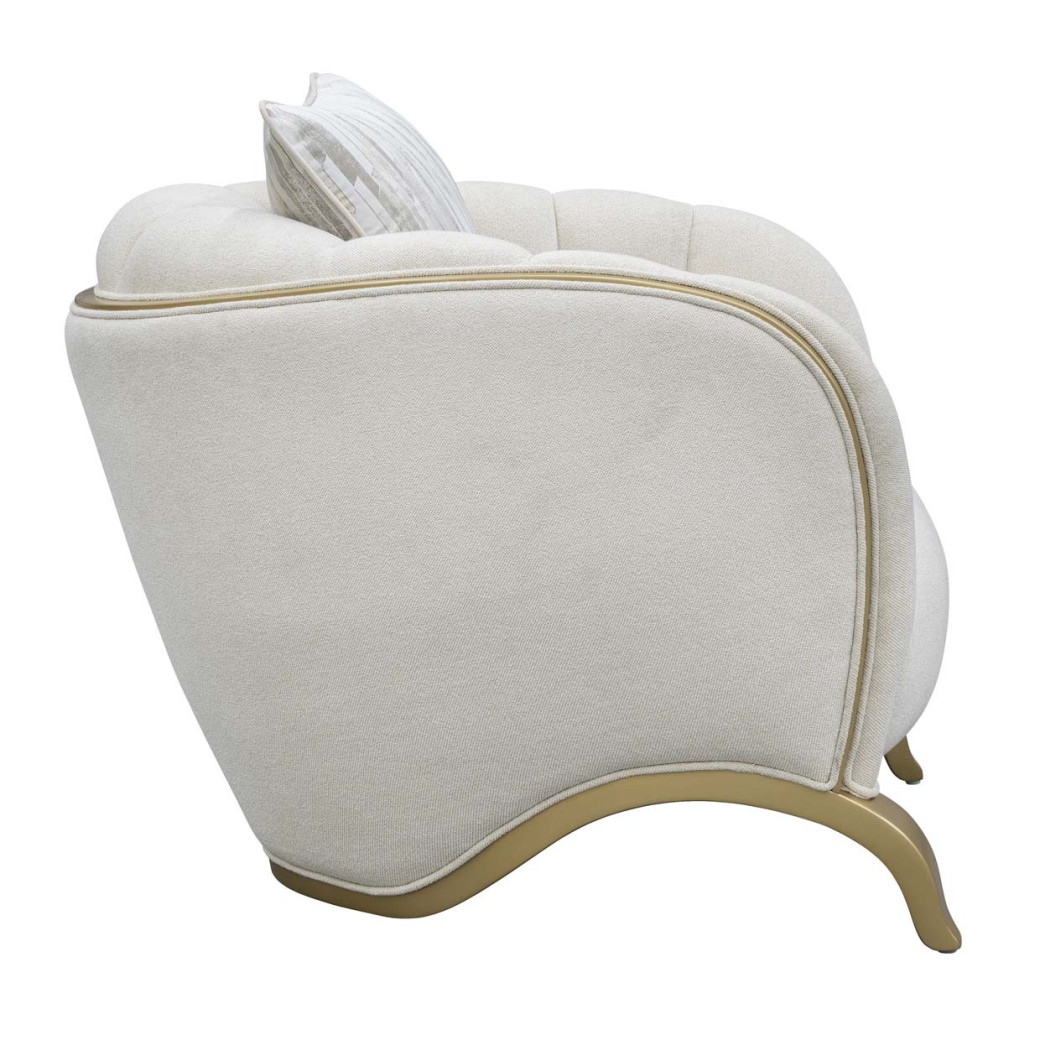 Matching Accent Chair Light Champagne Scotts Square Collection by Michael Amini 9097835-CNSLK-124