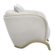 Matching Accent Chair Light Champagne Scotts Square Collection by Michael Amini 9097835-CNSLK-124