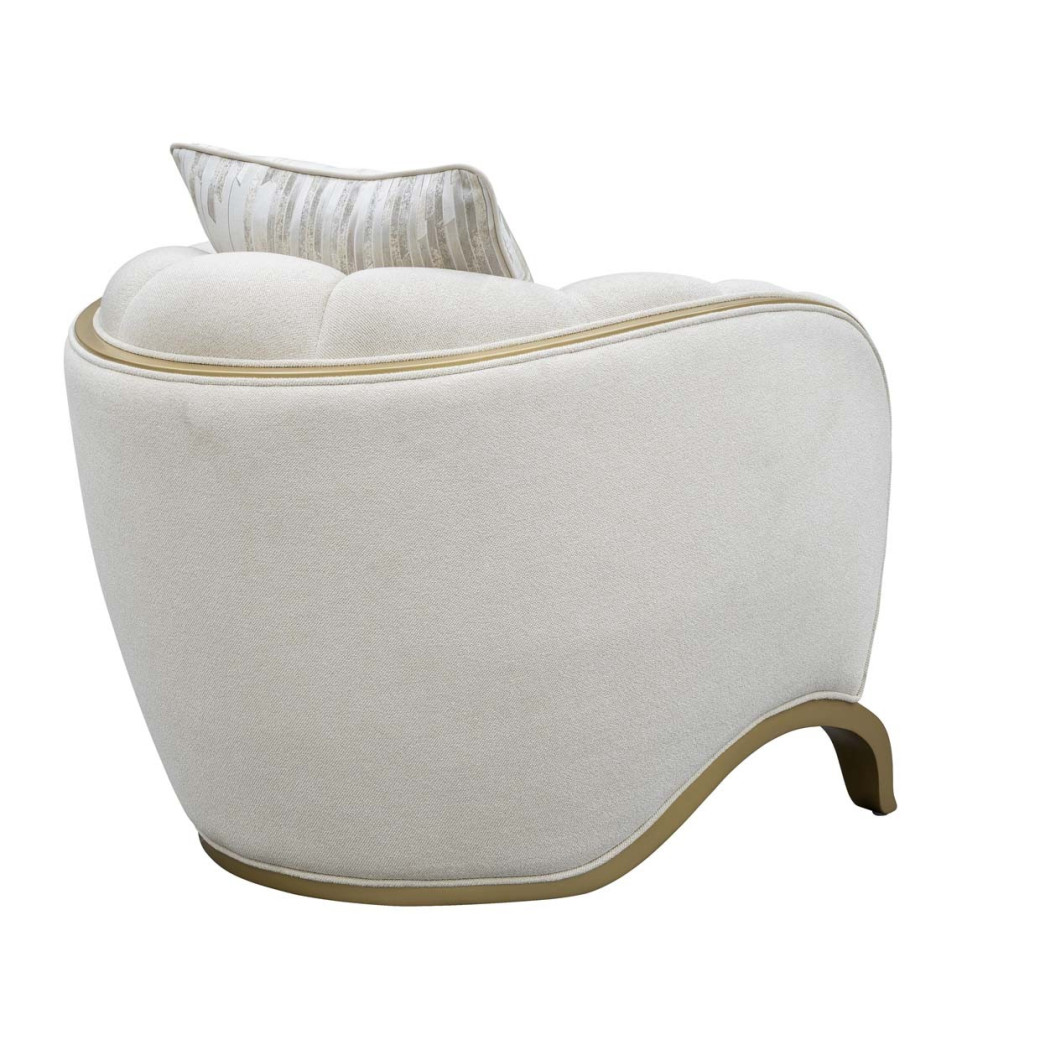 Matching Accent Chair Light Champagne Scotts Square Collection by Michael Amini 9097835-CNSLK-124