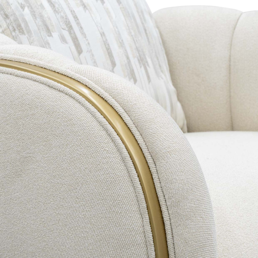 Matching Accent Chair Light Champagne Scotts Square Collection by Michael Amini 9097835-CNSLK-124