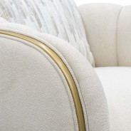 Matching Accent Chair Light Champagne Scotts Square Collection by Michael Amini 9097835-CNSLK-124