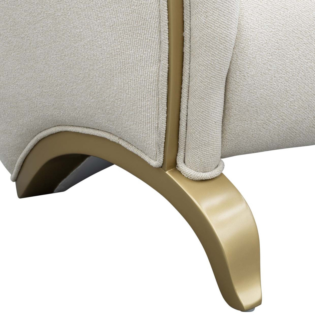 Matching Accent Chair Light Champagne Scotts Square Collection by Michael Amini 9097835-CNSLK-124
