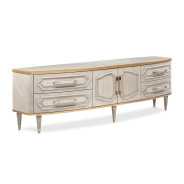 St. Charles Media Cabinet Dove Gray by Michael Amini 9088081-803