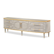 St. Charles Media Cabinet Dove Gray by Michael Amini 9088081-803