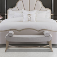 Bed Bench Malibu Crest Chardonnay Finish Collection by Michael Amini. 9007904-822