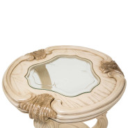 NR09222-201 Chair Side Table Champagne Platine De Royale Champagne Collection By Michael Amini