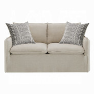 LV03080 2PC Sofa & Loveseat Beige Linen Upendo Collection By Acme Furniture
