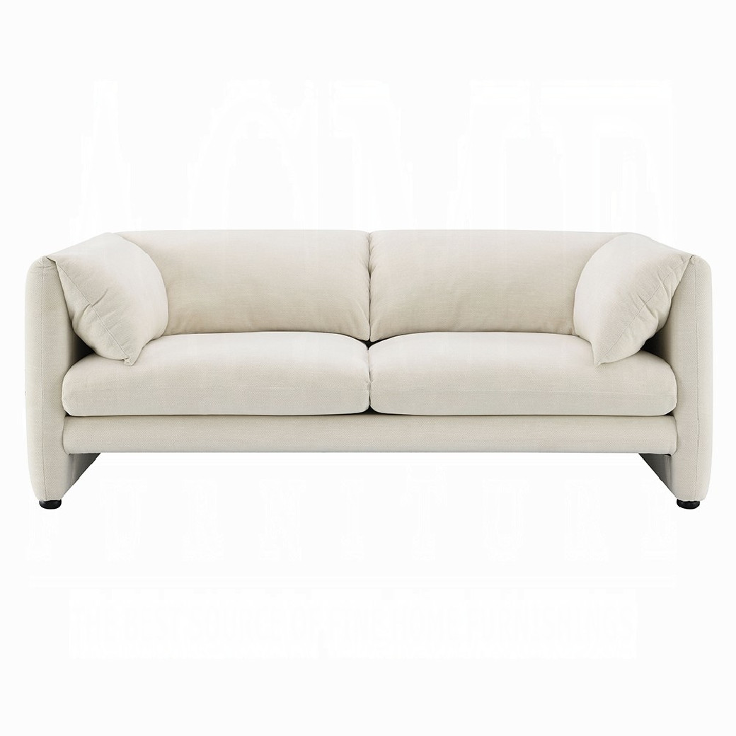 LV04550 2PC Sofa & Loveseat Boucle & Beige Linen Modern Style by Acme Furniture