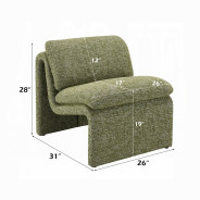 LV04550 2PC Sofa & Loveseat Boucle & Beige Linen Modern Style by Acme Furniture