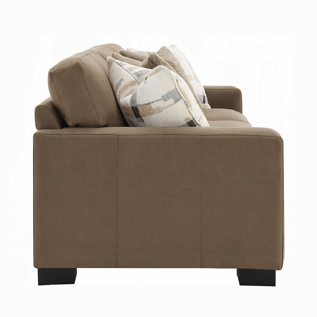 LV04530 2PC Sofa & Loveseat Brown Suede Fabric by Acme Furniture