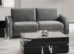 LV01710 2PC Sofa & Loveseat Gray Velvet Contemporary Style Wenona Collection By Acme Furniture