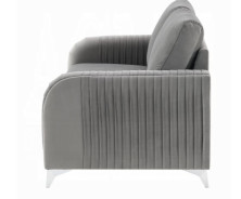 LV01710 2PC Sofa & Loveseat Gray Velvet Contemporary Style Wenona Collection By Acme Furniture