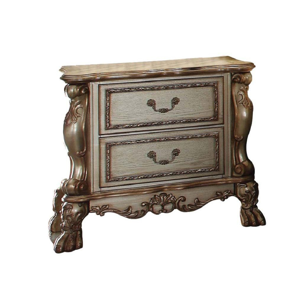27820 PU/ Gold Patina Finish Bedroom Set Dresden II Collection by Acme Furniture
