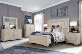 Celine Queen Bed stunning wood finish by Cosmos Furniture