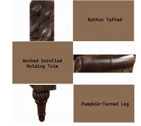 05497 Accent Chair Brown PU & Chenille Dreena Collection By Acme Furniture