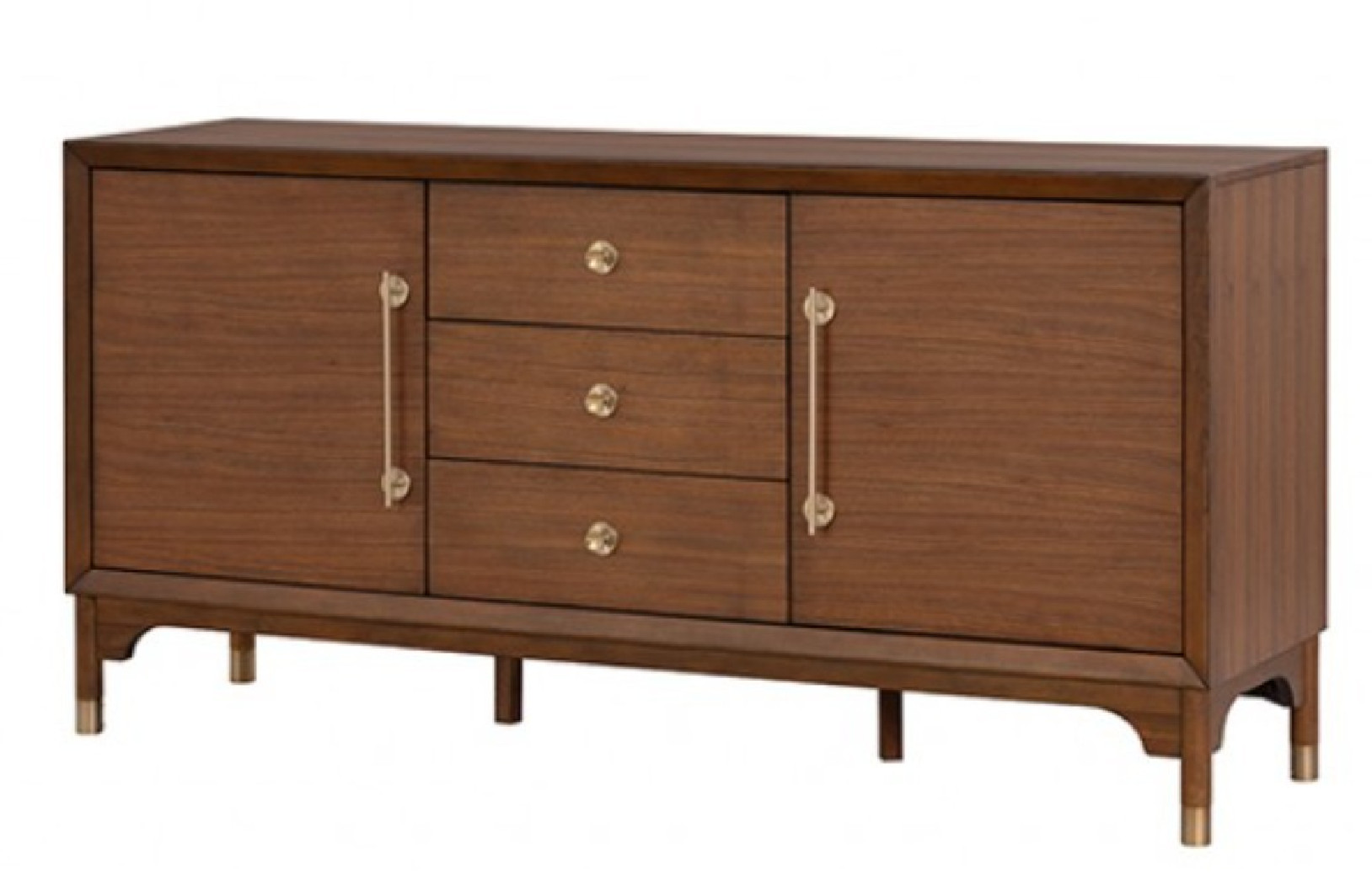 FM34000WN-T 7PC Dining set Mid-Century Modern Style Walnut Finish Hepburne Collection By  By Furniture of America