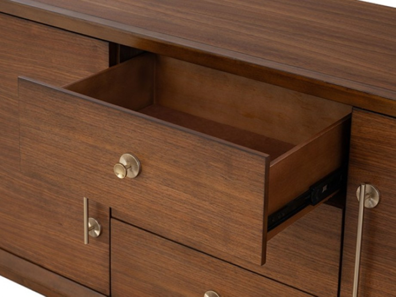 FM34000WN-SV Server Mid-Century Modern Style Walnut Finish Hepburne Collection By Furniture of America