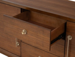 FM34000WN-SV Server Mid-Century Modern Style Walnut Finish Hepburne Collection By Furniture of America