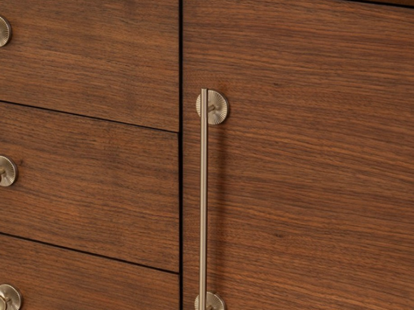 FM34000WN-SV Server Mid-Century Modern Style Walnut Finish Hepburne Collection By Furniture of America