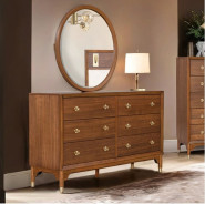 FM74000WN-ST 5PC Queen Bedroom Set Mid-Century Modern Style Hepburne Collection By Furniture of America